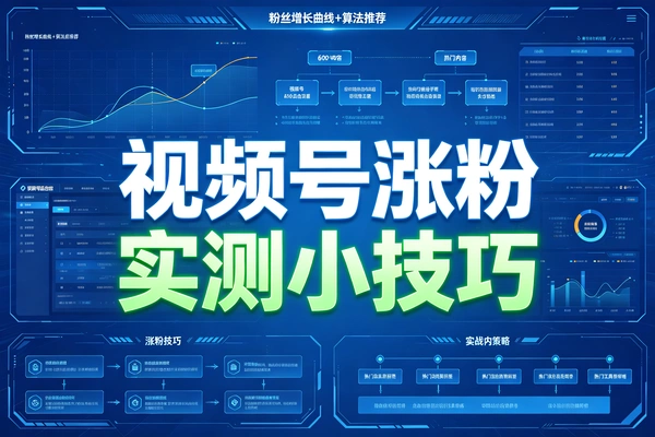 视频号涨粉小技巧
