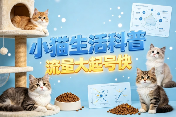 小猫生活科普视频教学，流量大起号快