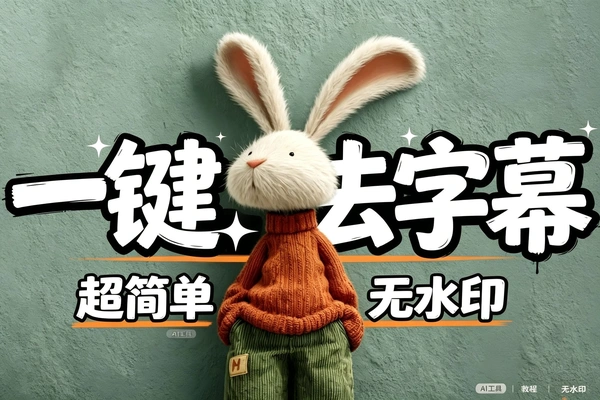 AI字幕去除神器：一键去除字幕水印，画质无损去字幕去水印