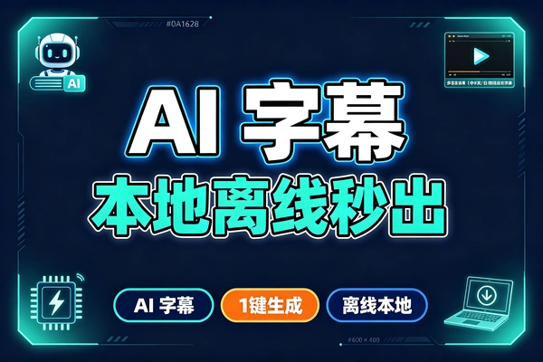 视频翻译及字幕生成离线本地GPU加速生成字幕生成