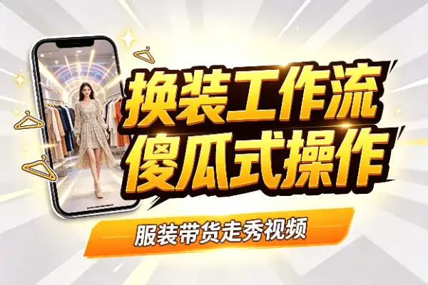 无限画布工作流：傻瓜式换装视频，带货也能玩出大片感